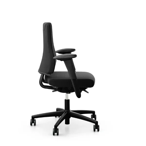 Zijkant van de BMA Axia 2.2 bureaustoel met ergonomisch ontwerp en instelbare functies.