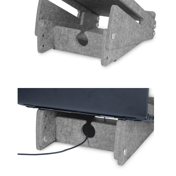 kabelmanagement gerecycled PET‑vilt van Ergo‑Top 320 Circular (1)