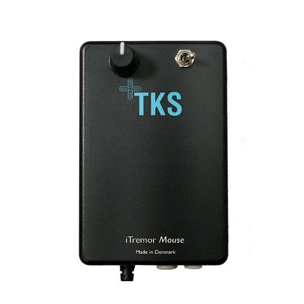 Detailweergave van de iTremor Mouse met instelbare knoppen